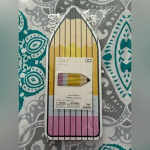 Pencil Letter Board Wooden Decoration for School/Teachers NWT